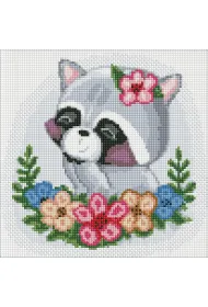 Ideyka Diamentowa mozaika bez ramy - Szop kwiatowy 30x30cm