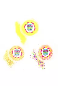 Brokaty zestaw nr 6 - 3 kolory  (zoty jednoroec/soneczko/fluo ty) Slimebox