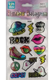 Stnux Naklejki rainbow hologram - Rock