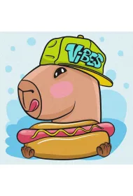 Malowanie po numerach - Kapibara i hot dog Kids Ideyka