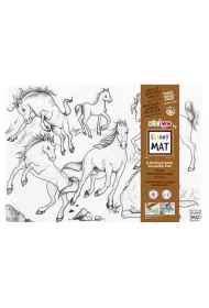 Strigo Funny Mat Transparent - Konie 48x33.5 cm