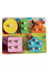 Puzzle Uk�adanka drewniana kszta�ty SPW84984 AN01 Smily Play