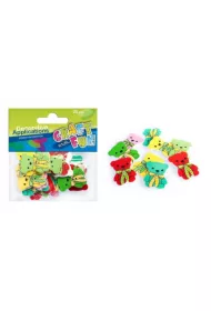 Craft with Fun Ozdoba dekoracyjna, Guziki kolorowe – misie