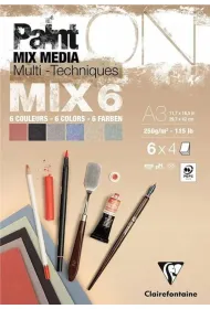 Clairefontaine Blok A3 papier�w mix6 250g 24ark