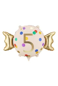 PartyDeco Balon foliowy Cukierek   5  , 61x37 cm, mix  1 op. / 1 szt.
