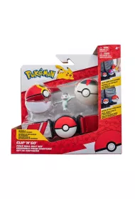 Pokmon: Pas Clip 'N' Go Pokball Premium + Machop Jazwares