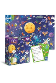 Puzzle 100 Look&Find Szalony kosmos Dodo