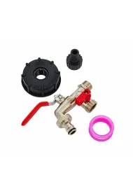 Awtools Kran ogrodowy do zbiornika cynk niklowany podwjny 1/2" gwint zewntrzny 2x3/4" mauzer