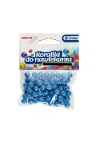 Brewis Koraliki do nawlekania + sznurek niebieskie 8mm, 16g