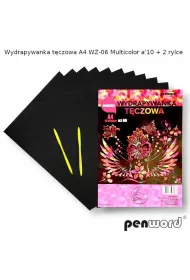 Wydrapywanka t�czowa A4 10arkuszy WZ-06 multikolor + 2 rylce Polsirhurt