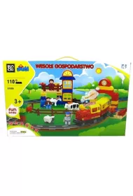 Klocki Blocki Klocki Weso�e Gospodarstwo z kolejk� na baterie Mubi Blocki 110elem. (MU6188A) *