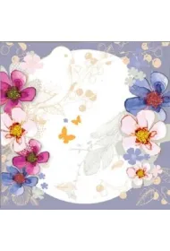Clear Creations Karnet Swarovski kwadrat CL2903_BL Kwiaty
