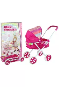 W�zek spacer�wka dla lalek r�owy LeanToys