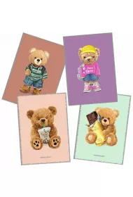 Narcissus Zeszyt PP TEDDIES A4 80g kratka 60 kartek