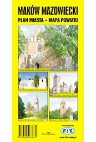 Plan miasta z map� powiatu Mak�w Mazowiecki 1:140 000