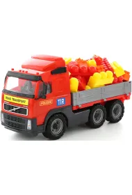 Samoch�d z burtami "Volvo" + klocki Super-mix 60el.