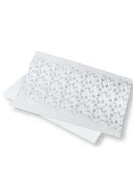 Penword Papier ozdobny - srebrne li�cie 40x60cm 5ar