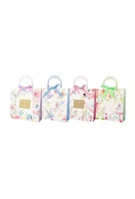 incood. Torba prezentowa 34x34 z kokard� ptaki pastelowe