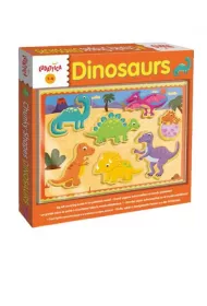 Ludattica wood Chunk shapes Dinosaurus. Drewniane puzzle - Dinozaury * Lisciani