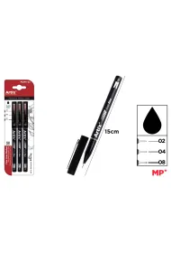 Mp Main Paper Marker precyzyjny kaligraficzny czarny 3szt.blister