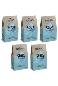 Naturo Soda oczyszczona do zastosowania w gospodarstwie domowym Zestaw 5 x 500 g