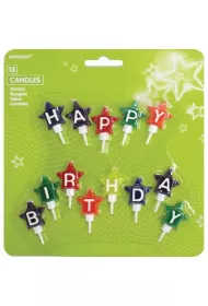 Amscan Zestaw �wieczek "happy birthday" kolorowe