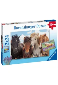 Puzzle 2x24 el. Konie Ravensburger