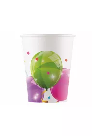 Procos Kubeczki papierowe Sparkling Balloons 200ml 8 szt.