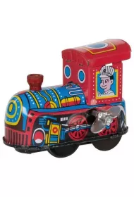 Metalowa lokomotywa do nakr�cania w tylu retro Goki