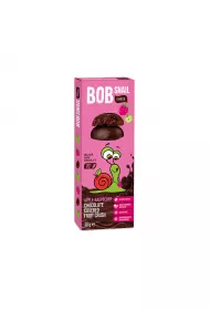 Bob Snail Przekska jabkowo-malinowa w ciemnej czekoladzie 30 g