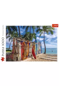 Puzzle 1000 el. Plaa Waikiki, Hawaje Trefl