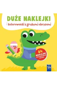 Du�e naklejki i kolorowanki z grubymi obrysami. Krokodyl