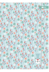 Teczka kartonowa z gumk�, Floral Art, niebieska, 24x31cm, Happy Color
