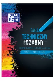 Blok techniczny Oxford A4 czarny 210g czarny 10 kartek