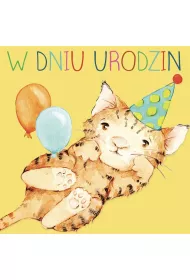 Clear Creations Karnet kwadrat CL4215_PO Urodziny Kotek