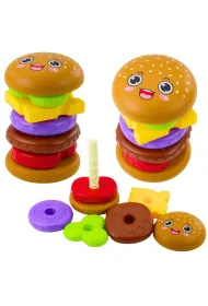 Uk�adanka piramida hamburger 7el LeanToys