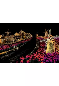 Twoje Hobby Dutch Windmill. Magiczna zdrapka - wydrapywanka 40.0 x 28.5 cm