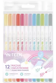 Interdruk Mazaki dwustronne pastel 12 szt.