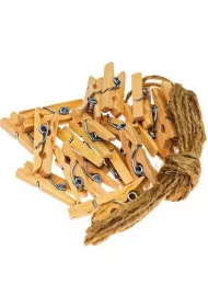 Brewis Klamerki + sznurek naturalne 20 szt.