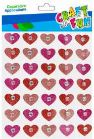 Craft with Fun Naklejki Serce brokat 501869