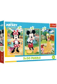 Puzzle 3x50 el. Myszki na wakacjach Trefl