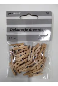 Polsirhurt Dekoracje drewniane spinacz 2.5cm