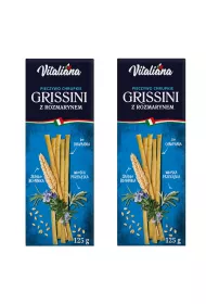 NaturaVena Paluszki chlebowe Grissini z rozmarynem Zestaw 2 x 125 g Bio
