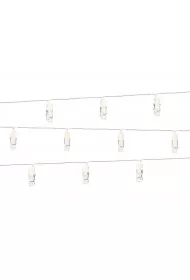 PartyDeco Lampki LED klamerki bezbarwne 1.4m