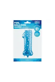 Godan Balon foliowy cyfra 1 gwiazdy 61 cm