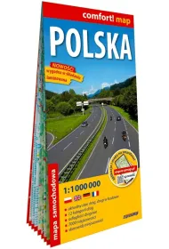 Polska. Laminowana mapa samochodowa w skali 1:1 000 000