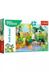 Puzzle 30 el. Trefliki nad stawem. Rodzina Treflikw