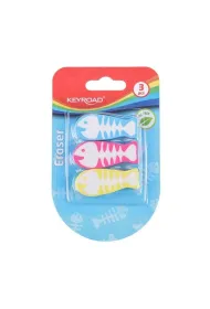 Keyroad Gumka uniwersalna Ryba 3 szt