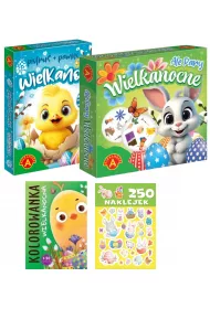 Pakiet: Wielkanocna kolorowanka, Ale pary. Wielkanoc, 250 naklejek. Wielkanoc z pomys�em, Karty Piotru� + Pami��. Wielkanoc