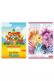 Zeszyty papier�w kolorowych fluo A5 samoprzylepny 8 kartek